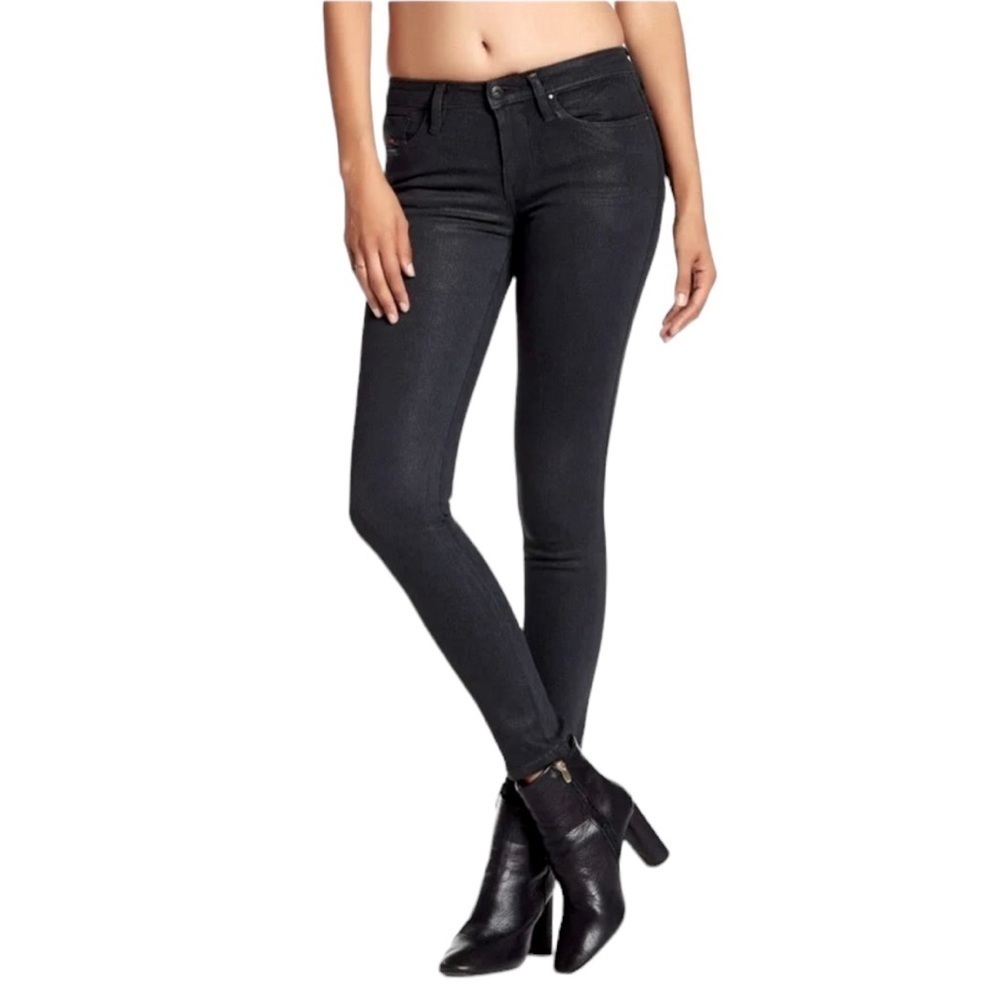 Diesel Skinzee Super-Slim Skinny Stretch RU807 Black Denim Jeans Size 27